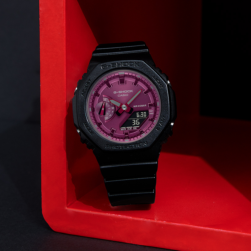 CASIO旗舰店卡西欧手表女新品学生手表高颜值电子手表女运动GMA-S120RB
