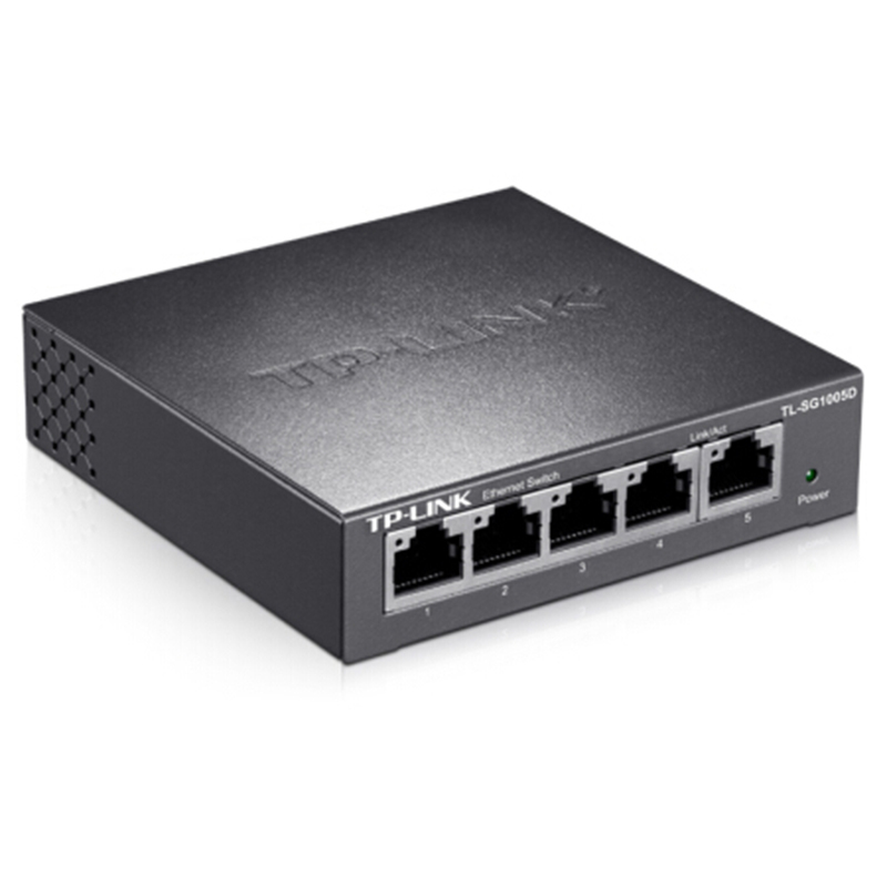 TP-LINK 5口千兆交换机 企业级交换器 监控网络网线分线器 分流器 金属机身 TL-SG1005D（QH）