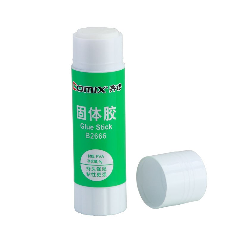 齐心 B2666 固体胶 办公胶高粘性小号9g财务胶棒儿童手工胶棒(一瓶装)
