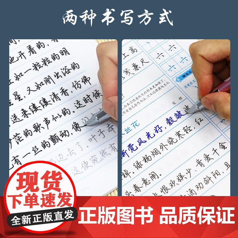 [正版书籍]墨点字帖 文学品读唯美诗歌经典散文荆霄鹏名师手写体 成人大学生男女漂亮字行楷练习字帖高清大图