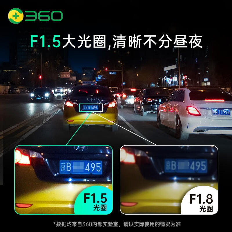 360行车记录仪K580 3K超高清画质星光夜视 150°大广角车载隐藏式2023年新款K580主机+128G卡+降压线