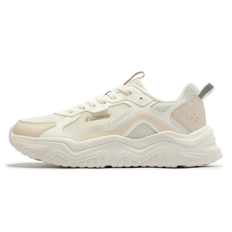 361°女鞋运动鞋新款女复古文化鞋682516771F 羽毛白/莲子白 37码