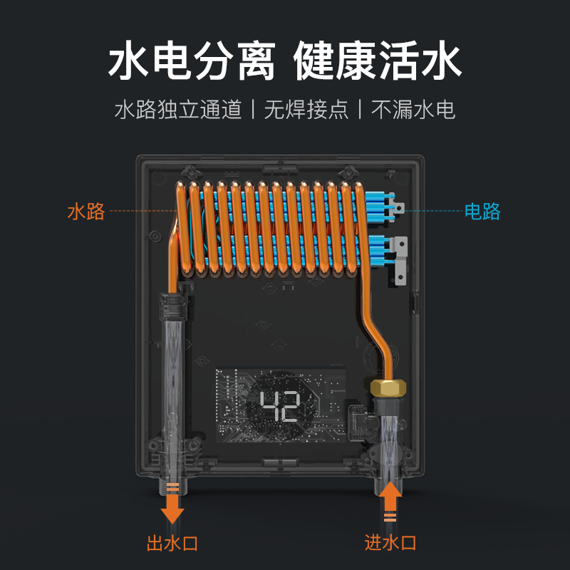 美国惠而浦(whirlpool)即热式小厨宝3.0 不限水量5000W热水器厨房热水宝水电分离