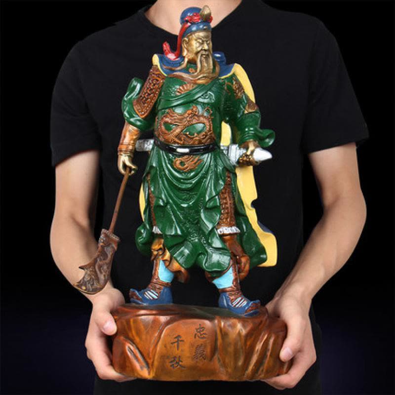 美帮汇铜关公摆件高45厘米关二爷关羽武佛像家用公司大厅供奉品图片