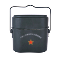 兵行者 单兵餐具便携式饭盒餐具三件套 绿色