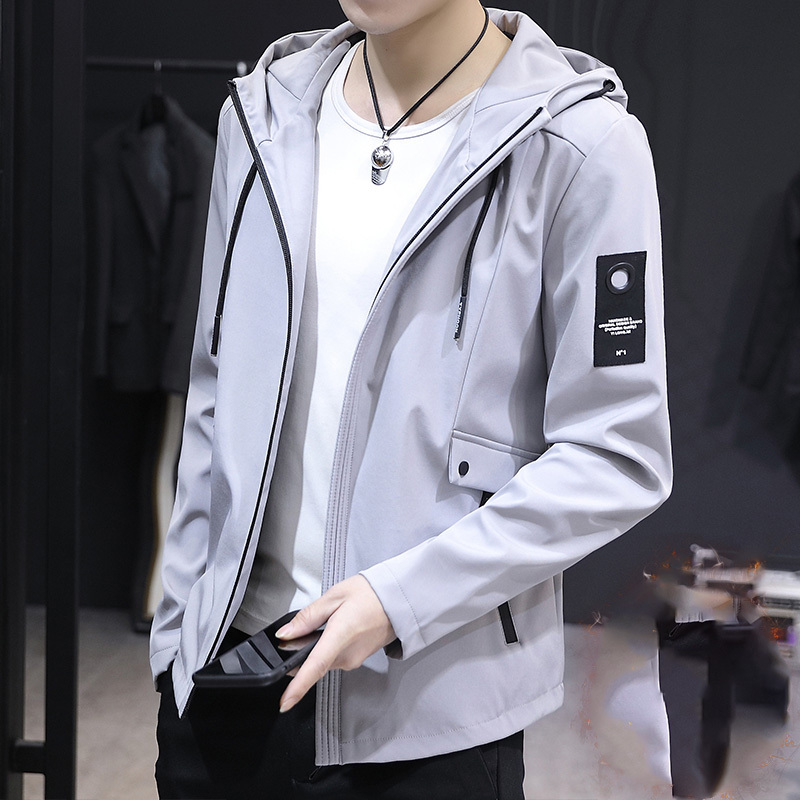 孟康mengkang夹克男春秋季男士外套春秋连帽休闲中青年春装外穿上衣