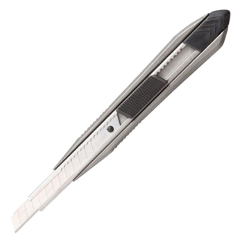 锌合金美工刀 B2837 9mm 银灰