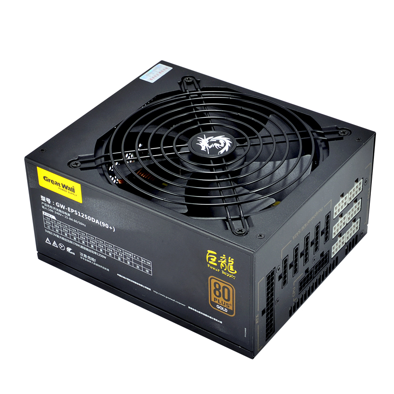长城(GreatWall)电脑电源巨龙金牌模组台式机电源支持多显卡 1250W 金牌巨龙电竞GW-EPS1250DA