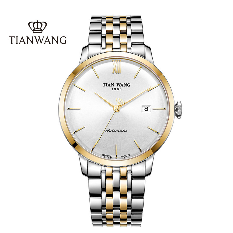 天王表mi·x系列自动机械男表商务休闲蝴蝶扣男士手表瑞士进口机芯