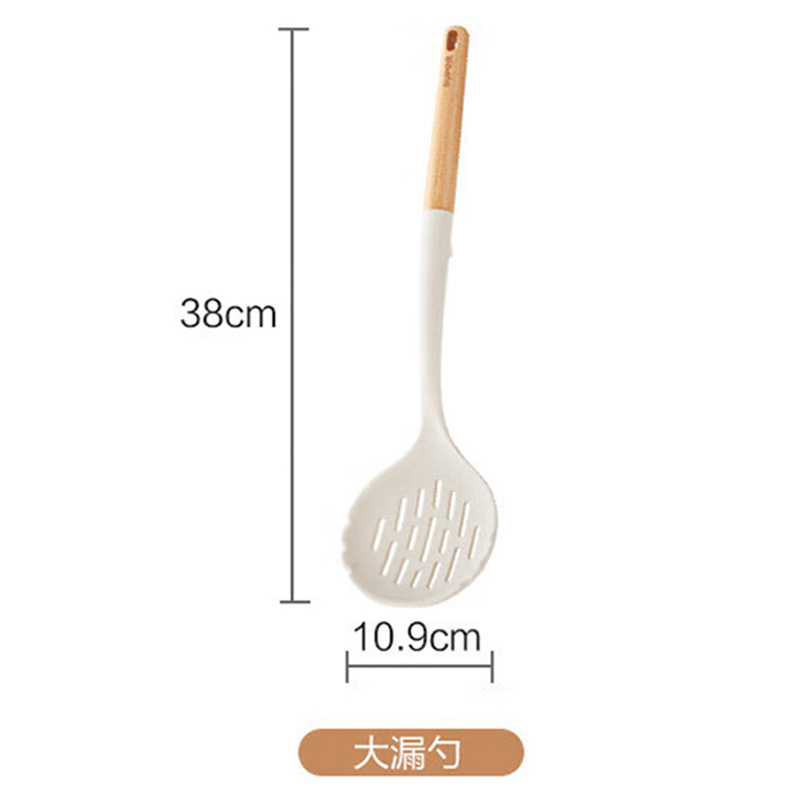 苏泊尔漏勺灵动木柄硅胶抗菌大漏勺KT04AR10高清大图