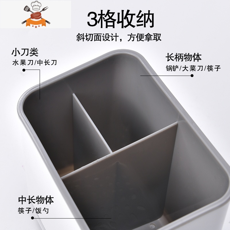 筷子篓置物架托多功能沥水筷子笼家用筷笼筷筒厨房餐具勺子收纳盒 敬平 沥水款-淡蓝餐具架高清大图