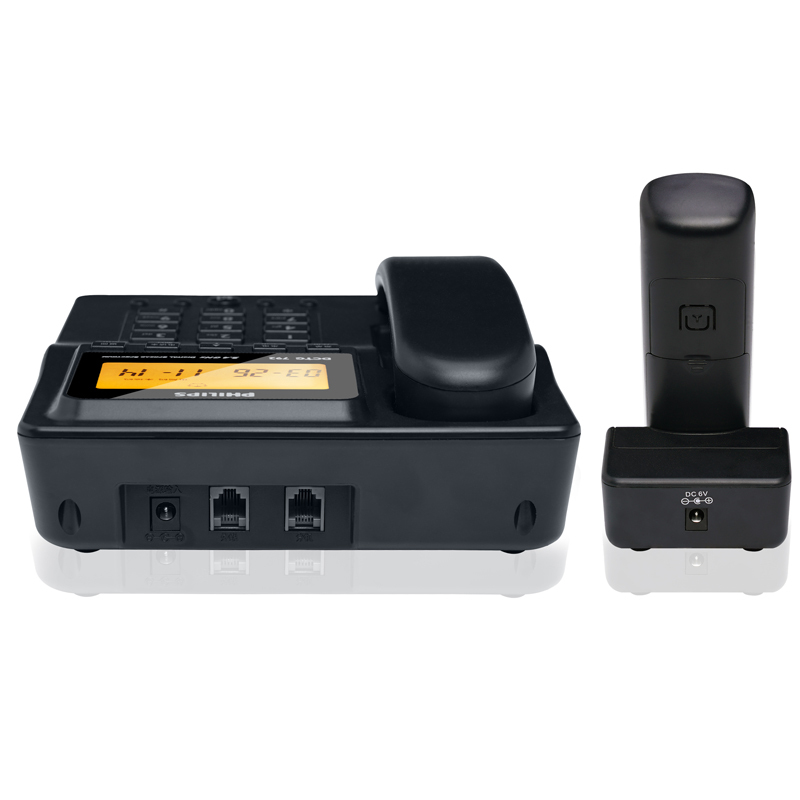 飞利浦(philips)DCTG792 数字无绳电话一拖二子母机 套装 来电显示无绳座机 (蓝色)高清大图