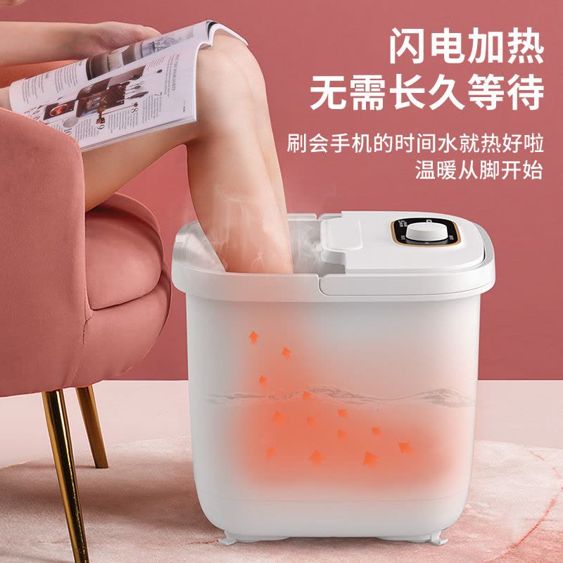 康佳泡脚桶恒温加热全自动电动按摩家用洗脚器智能熏蒸高深足浴盆图片