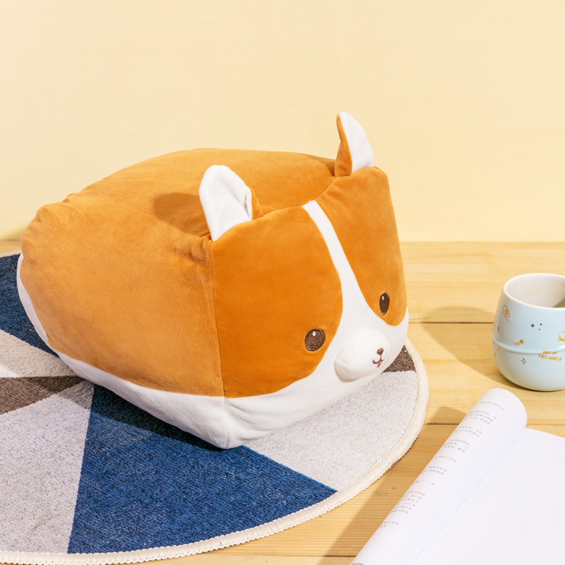 名创优品(miniso) 萌趣柯基方块柔软萌趣小憩午睡不掉毛休闲创意玩偶