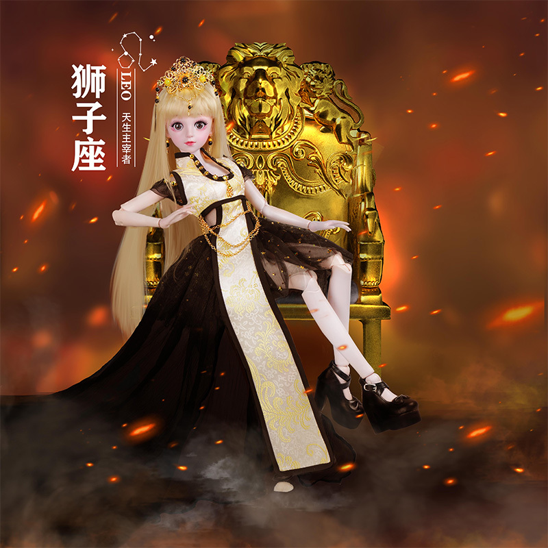 mmgirl十二星座狮子座娃娃动漫风娃娃生日礼物男孩女孩玩具浅仔芭比