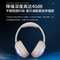 cleer任贤齐代言ALPHA 头戴式智能降噪耳机自适应长续航商务通勤立体声无线蓝牙耳机华为苹果元旦新年礼 沙白灰