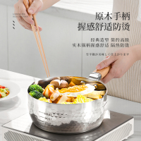 荣事达(Royalstar)雪平锅不锈钢宝宝辅食不粘20cm小奶锅汤锅炒锅小锅煮泡面牛奶电磁炉燃气有盖RA1322090
