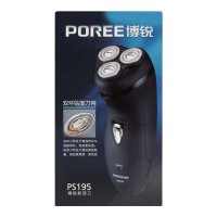 博锐(POREE) 电动剃须刀PS195+3只FR6刀头组合 旋转三刀头贴面刀网电动刮胡刀胡须刀飞科生产博锐剃须刀