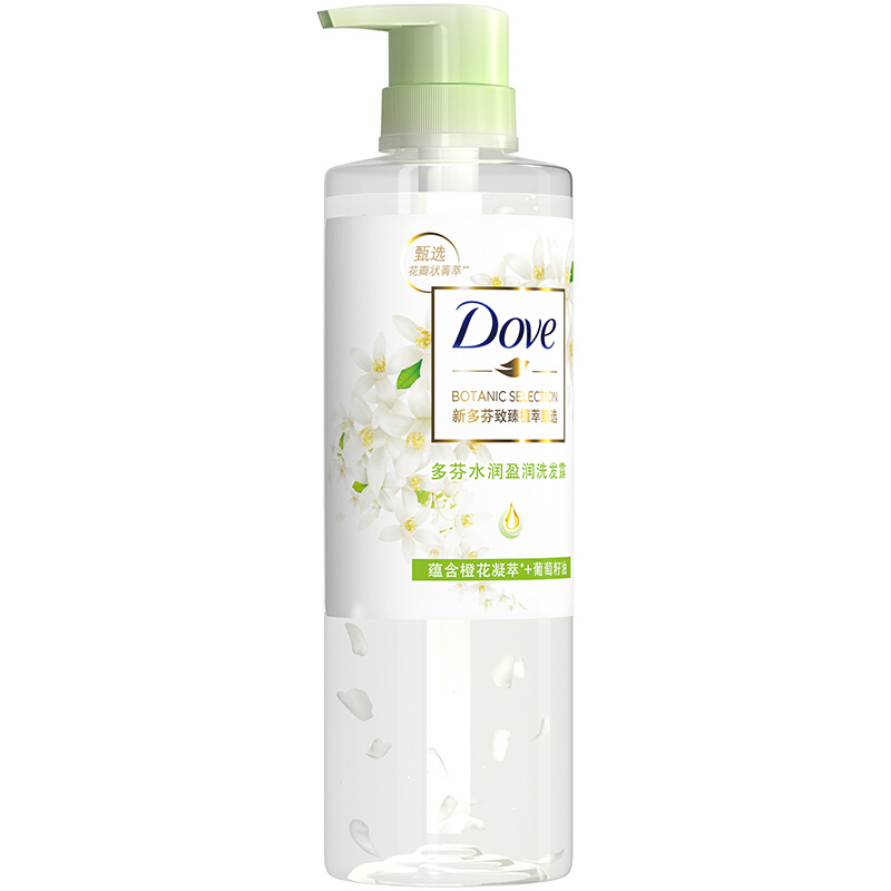 多芬(Dove)水润盈润润发洗发露 致臻植萃甄选洗发水 470ml 联合利华出品