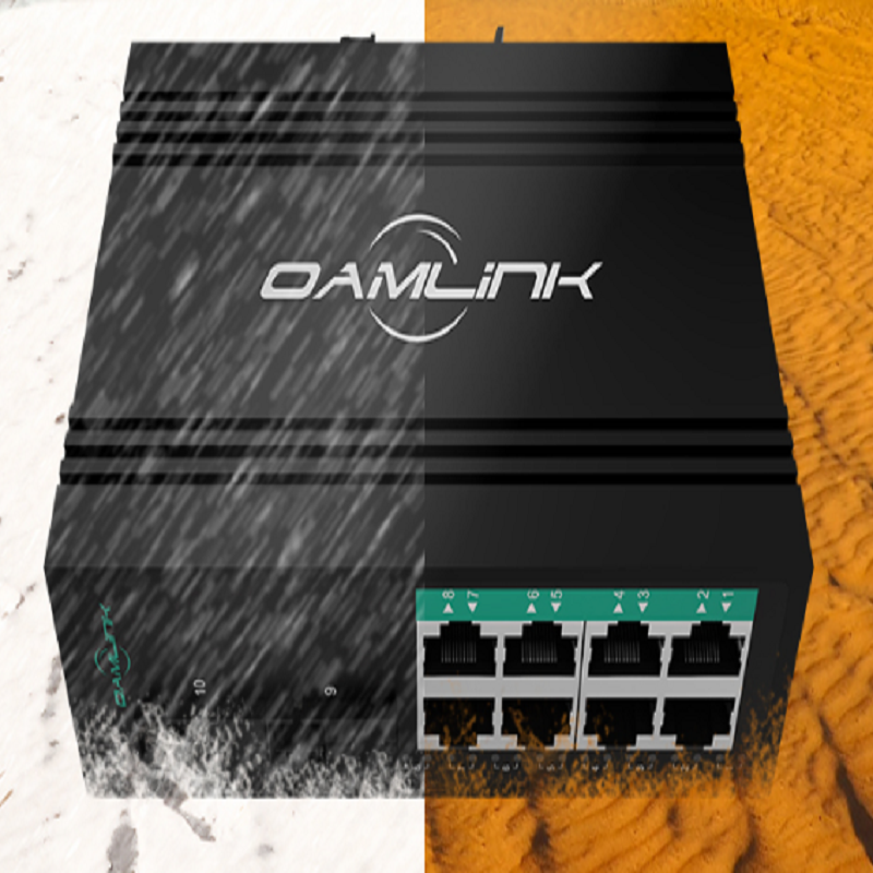 光为 OAM-6000-45-2GX8GT-SC20 工业以太网交换机 千兆2光8电单模双纤光纤收发器光电转换器