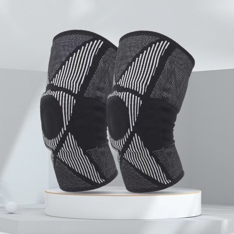 知鹿运动护具运动护膝硅胶减震男女款篮球跑步骑行护腿秋冬款透气弹簧