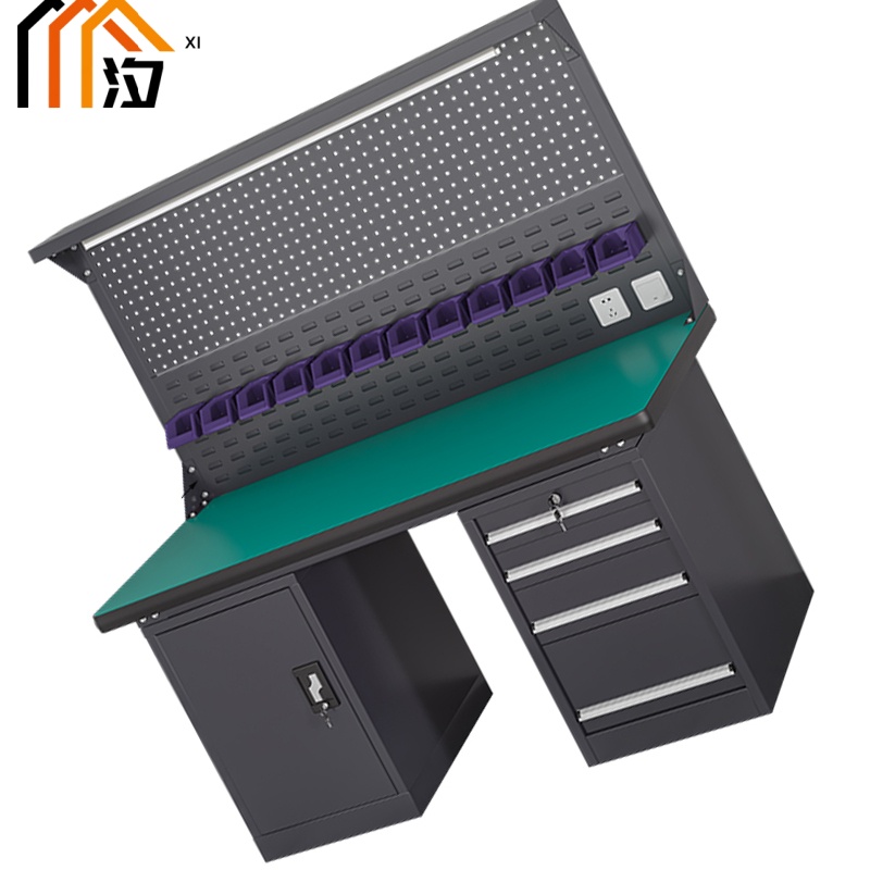 汐重型钳工操作台 工具桌180cm张高清大图