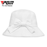 PGM新品高尔夫球帽女士渔夫帽 可调节拴扣防风绳吸汗带设计 MZ051-白色