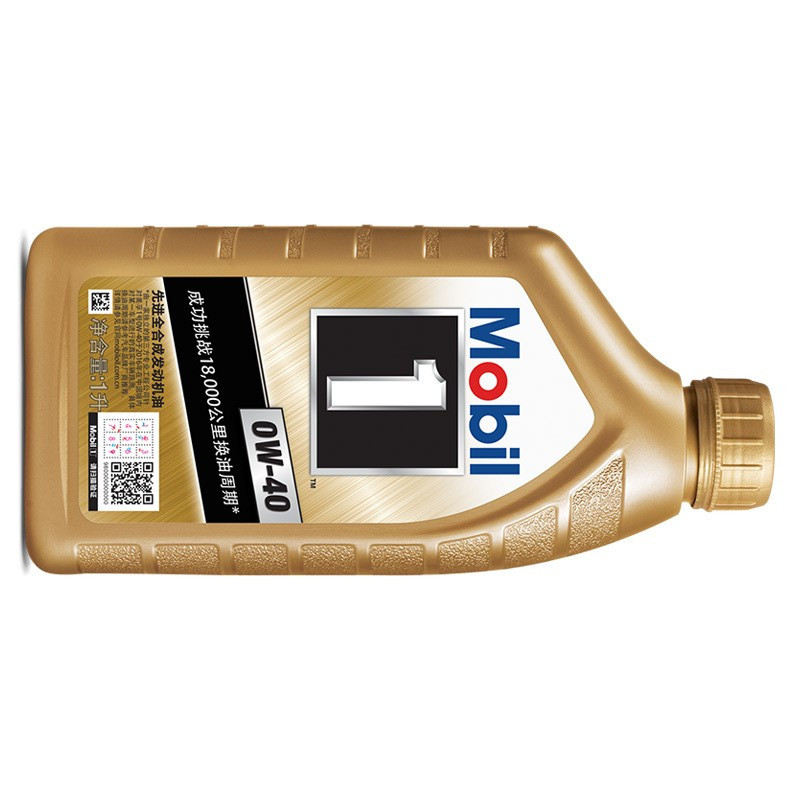 美孚(Mobil)金装美孚1号 全合成机油 0W-40 SN级 1L 汽车保养