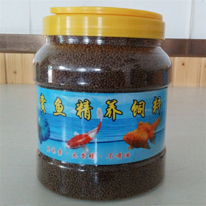 LISM光观赏鱼锦鲤草金鱼粮食上浮性鱼粮食 鱼食1000g一瓶装高清大图