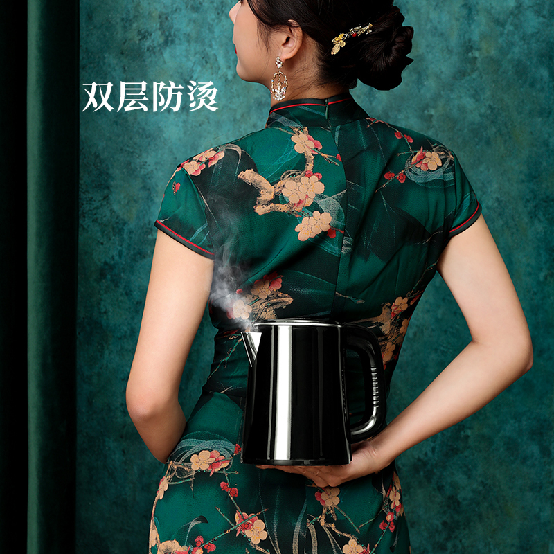 艾美特茶吧机家用全自动智能遥控双出水冷热型饮水机 多功能办公室家用立式下置水桶 煮茶烧水电水壶YD521