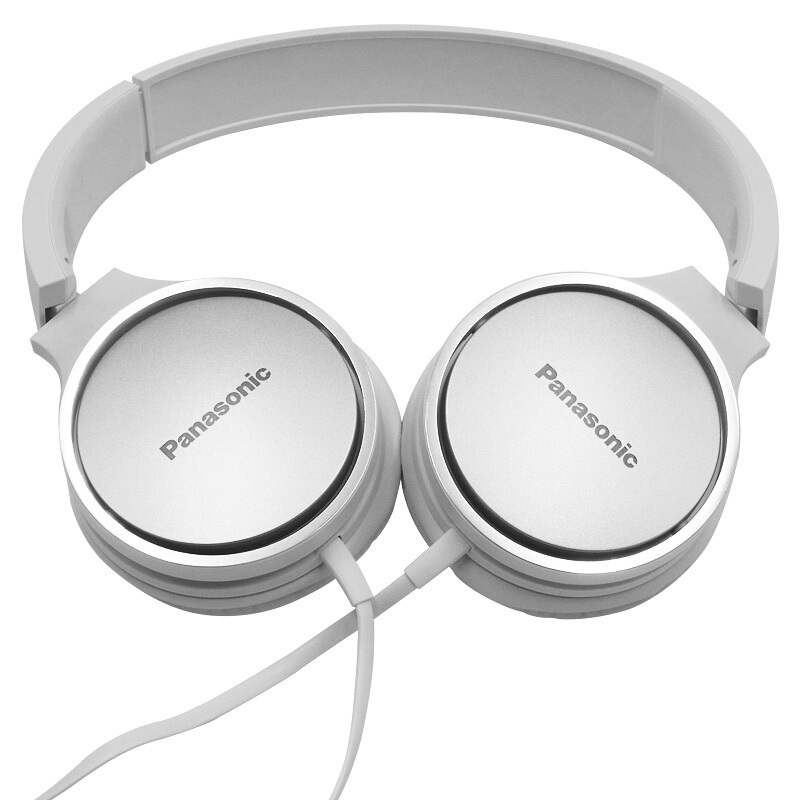 松下(Panasonic) RP-HF300M 立体声通话耳机头戴线控耳麦折叠设计 白色
