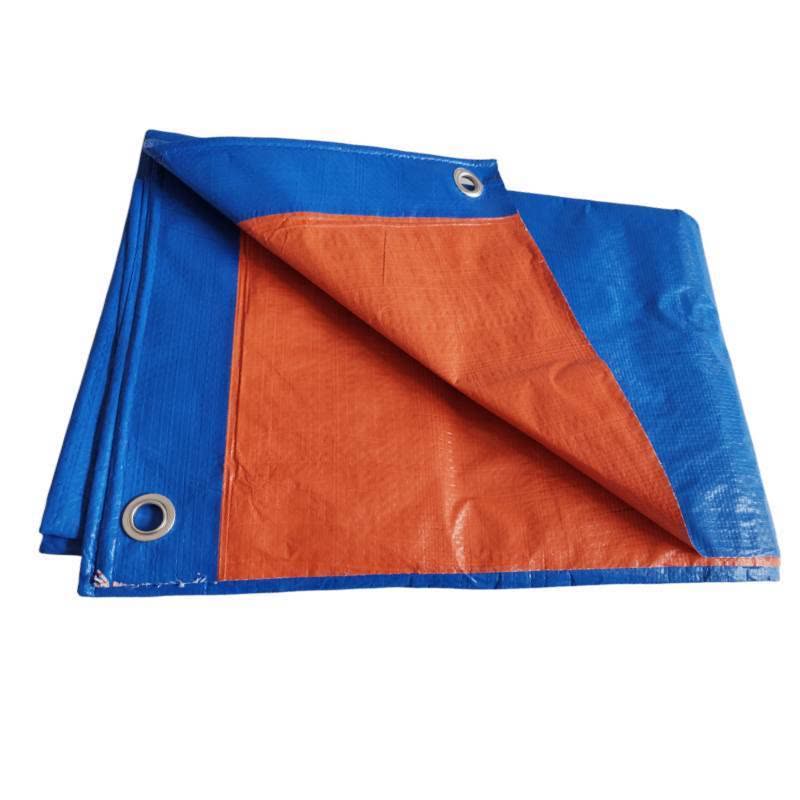 永满铁运 篷布 PE蓝桔篷布 6*7m 张图片