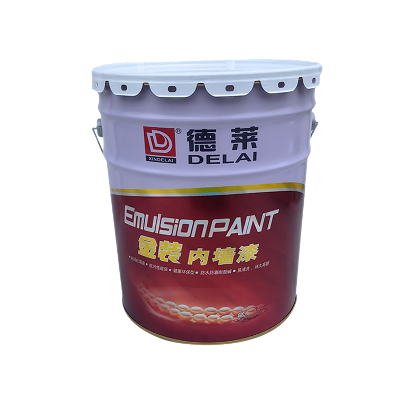 XINDELAI德莱涂料 水性环保全效易檫洗内墙乳胶漆/白色 20kg 桶高清大图