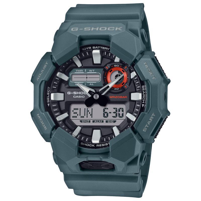 CASIO 男款石英手表10年长续航环保生物树脂材质防水电子表GA010-2A