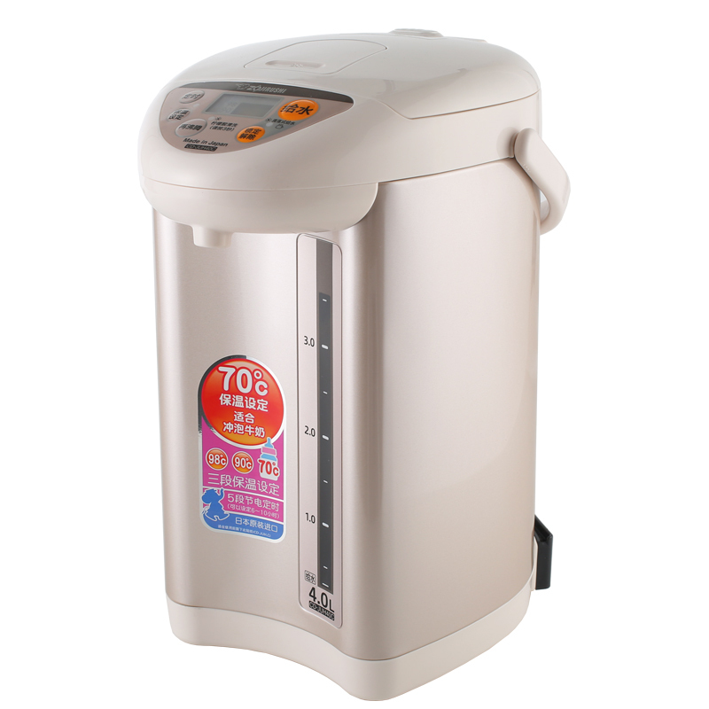 象印(ZO JIRUSHI)电水瓶CD-JUH40C日本进口温控器按键式电热水瓶保温家用微电脑电动给水烧水壶 PA桃红