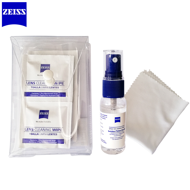蔡司 ZEISS 专业光学清洁套装3件套 镜头纸 眼镜纸 擦拭布 专业镜头水 清洁剂