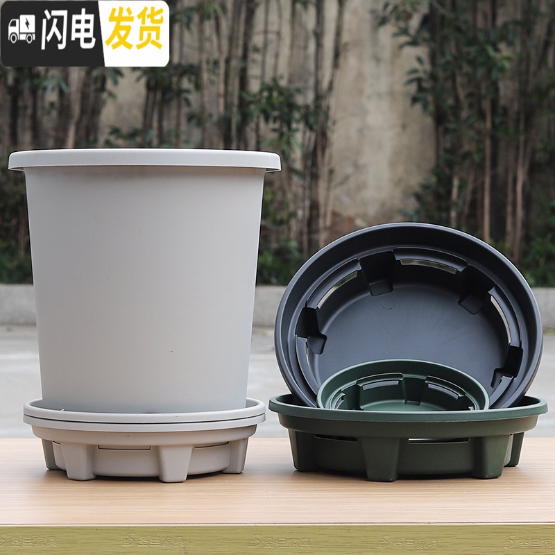 三维工匠升级改良加厚加仑盆控根盆超透气透水月季盆铁线莲盆树脂花盆p15 [单个装][绿色不含托] 小花盆容器高清大图