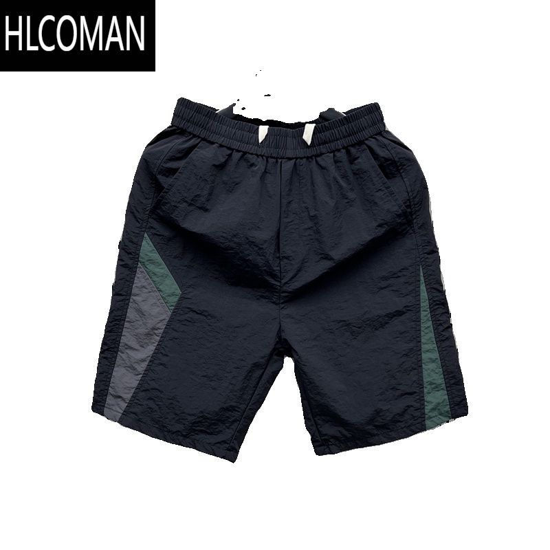 HLCOMAN夏季冰丝短裤男士休闲薄款速干运动裤潮牌ins痞帅百搭五分裤子男高清大图