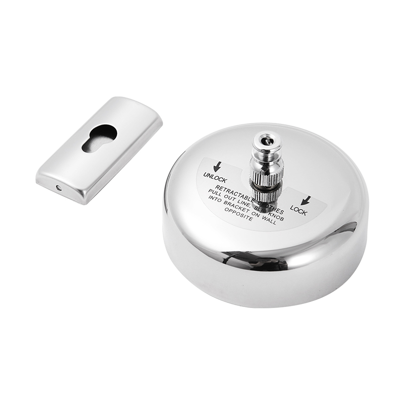 欧润哲 晾衣绳 304不锈钢免打孔可打孔阳台隐形晾衣绳 酒店浴室简易伸缩钢丝绳晾晒架 钢丝款圆形 2.8米高清大图