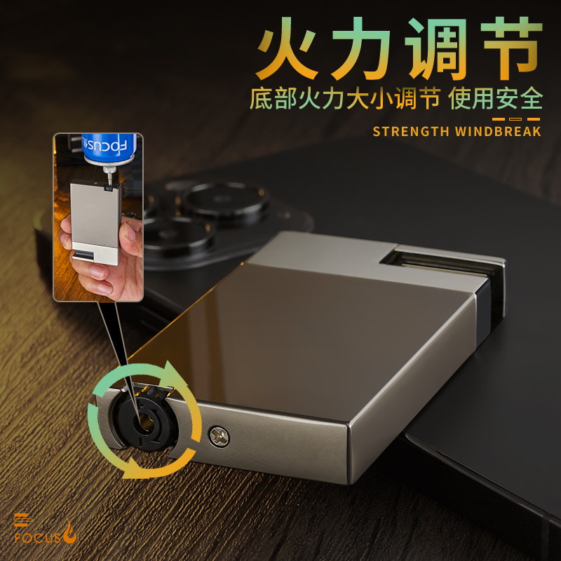 焦点防风充气打火机创意个性直冲金属可充气火机定制礼物送男友潮高清大图