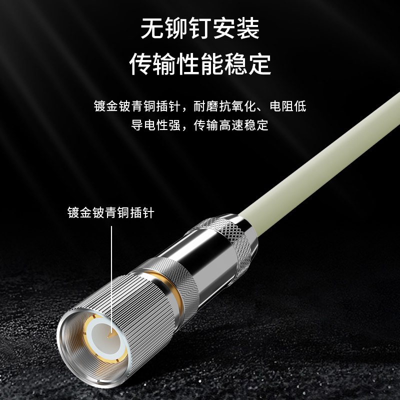 博扬 2M跳线L9-L9E1接头成品跳线 syv75同轴电缆DDF转接跳线 8芯5米BY-L9/L9-2-1*8-5m