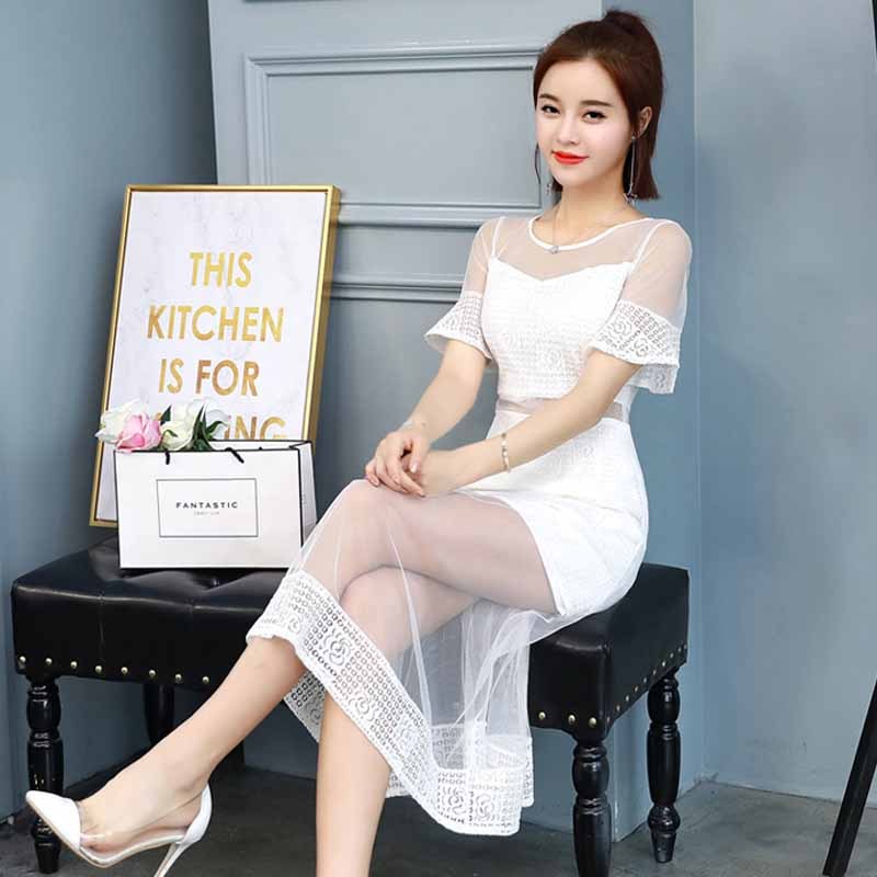 女装新款 女人味衣服气质潮流时尚名媛熟雅18夏装有连衣裙装