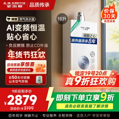 史密斯（A.O.Smith）佳尼特16升燃气热水器JSQ31-TC1