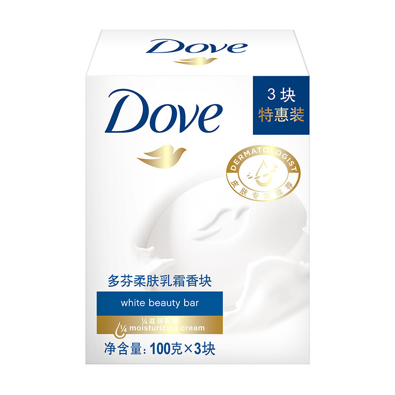 多芬(DOVE) 柔肤乳霜香块100gx3