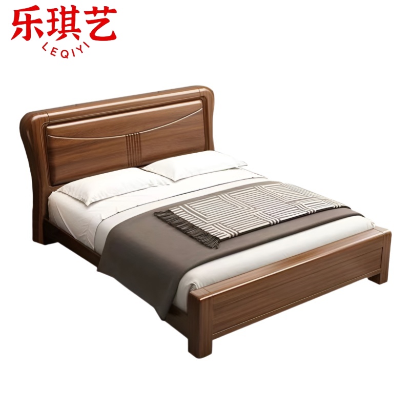 乐琪艺 实木单人床 1.5m 张高清大图