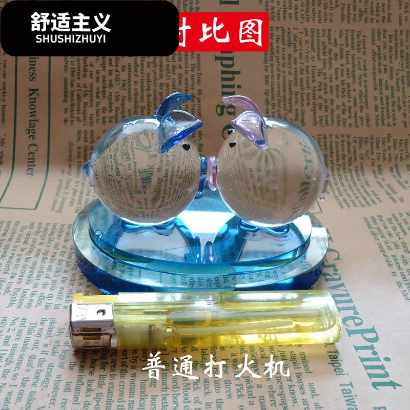 吻猪水晶汽车香水座 时尚车上汽车饰品 汽车用品车载可爱车内摆件