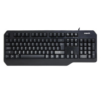 飞利浦(PHILIPS)有线键盘 SPK6202B 电脑键盘 笔记本外接键盘 usb办公键盘