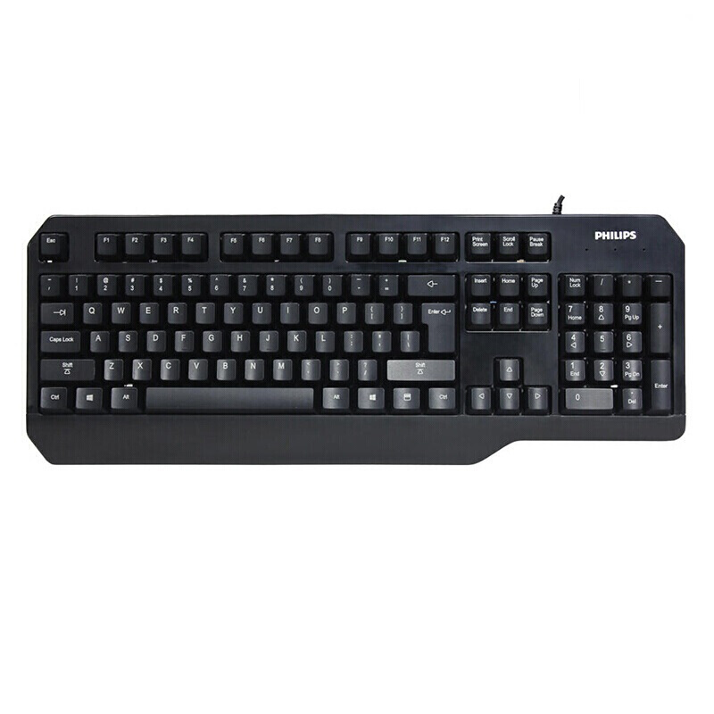 飞利浦(PHILIPS)有线键盘 SPK6202B 电脑键盘 笔记本外接键盘 usb办公键盘