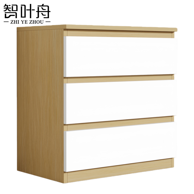 智叶舟矮柜三抽80*40*80cm台高清大图