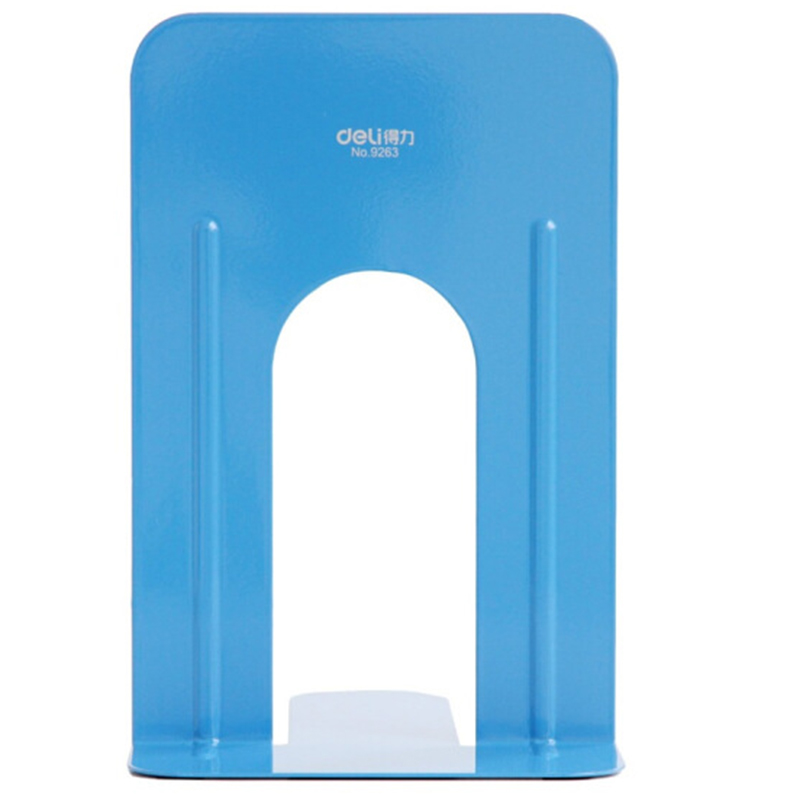 得力(deli) 9263 金属铁书立架 书籍挡靠夹2片付 办公用品 蓝色高清大图
